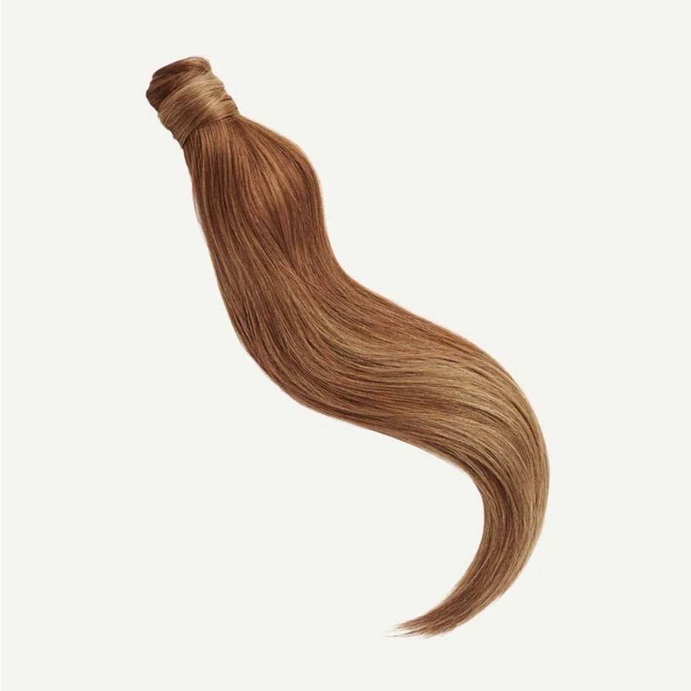 16 inch natural red balayage ponytail from Lux